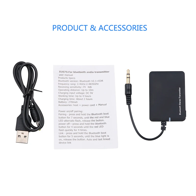 Горячая Распродажа bluetooth 3 5 мм передатчик MP3 USB зарядка A2DP стерео адаптер ключа для