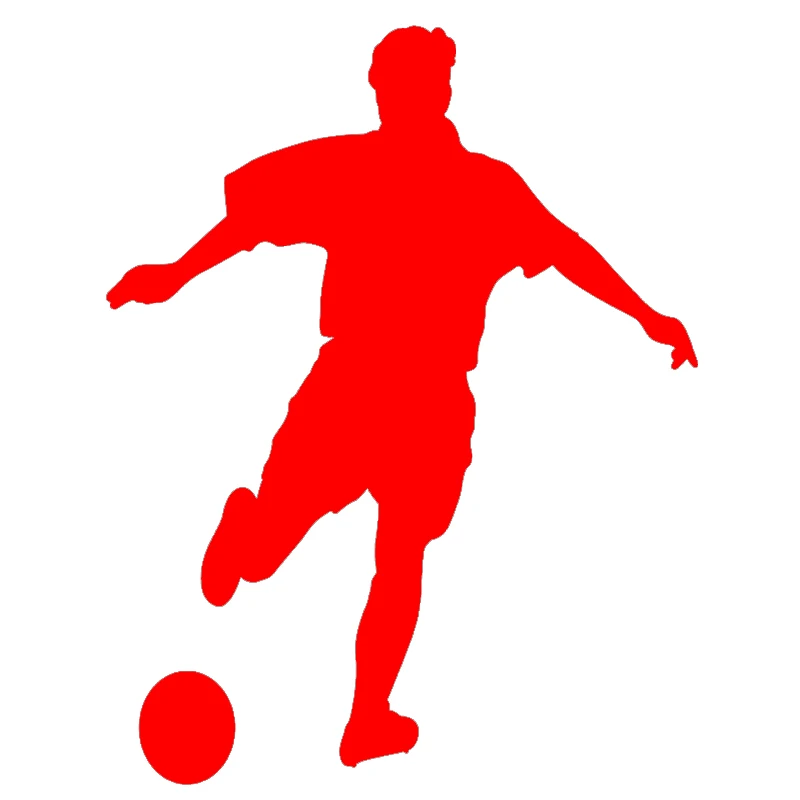 Интенсивный скрапшивающий футболист мяч вперед стикер автомобиля для окна