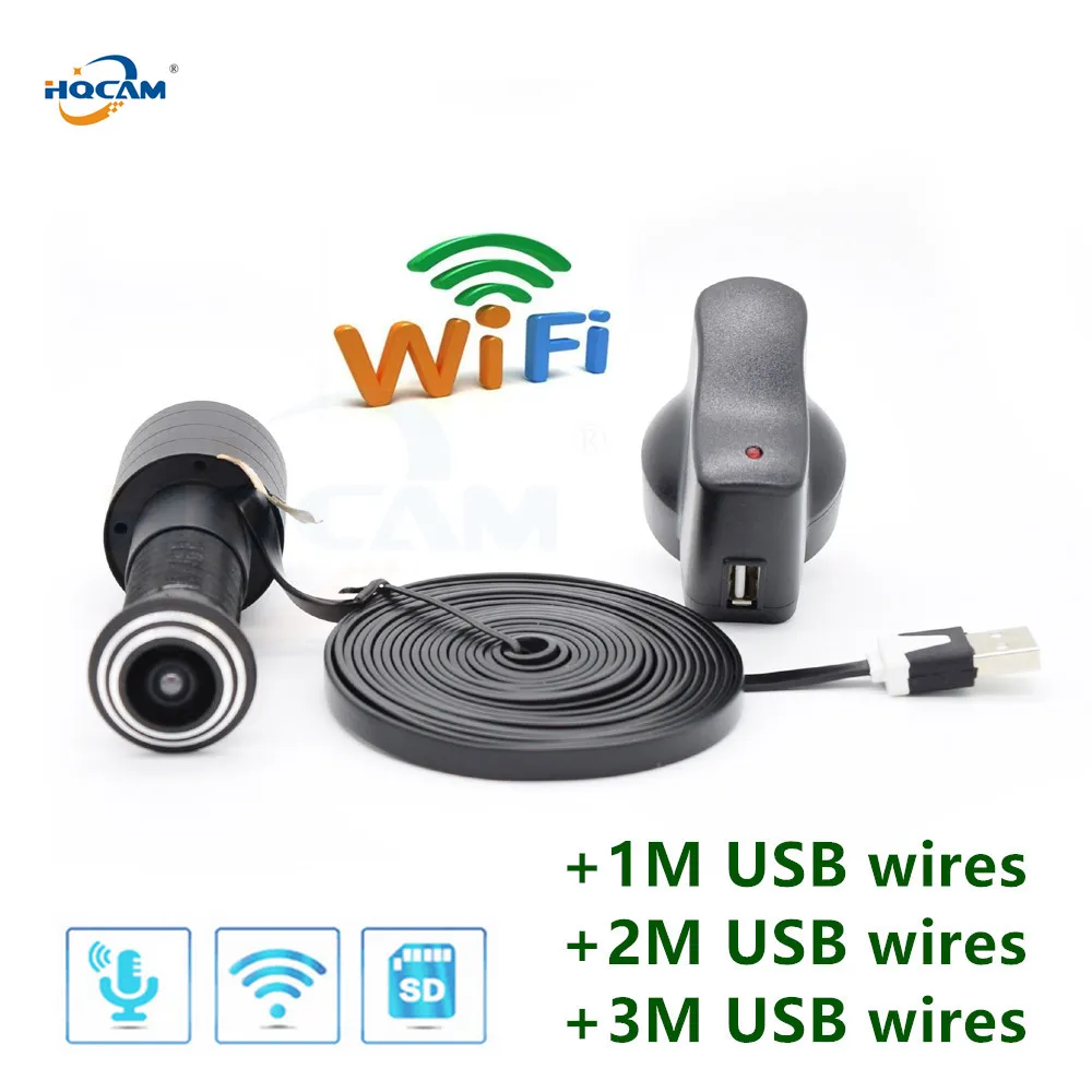 2 1 мм широкоугольный объектив рыбий глаз TF карта аудио Wi Fi дверной глазок камера