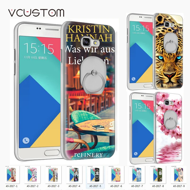 Vcustom кольцо держатель белый жесткий Чехол для Samsung Galaxy A5 2016 A510F мобильный