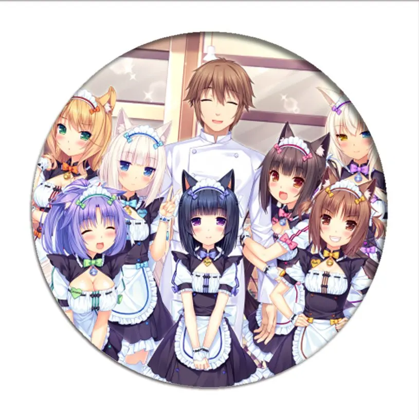 Новый аниме NEKOPARA OVA Значки для косплея Ванильная кошка шоколадная брошь булавки