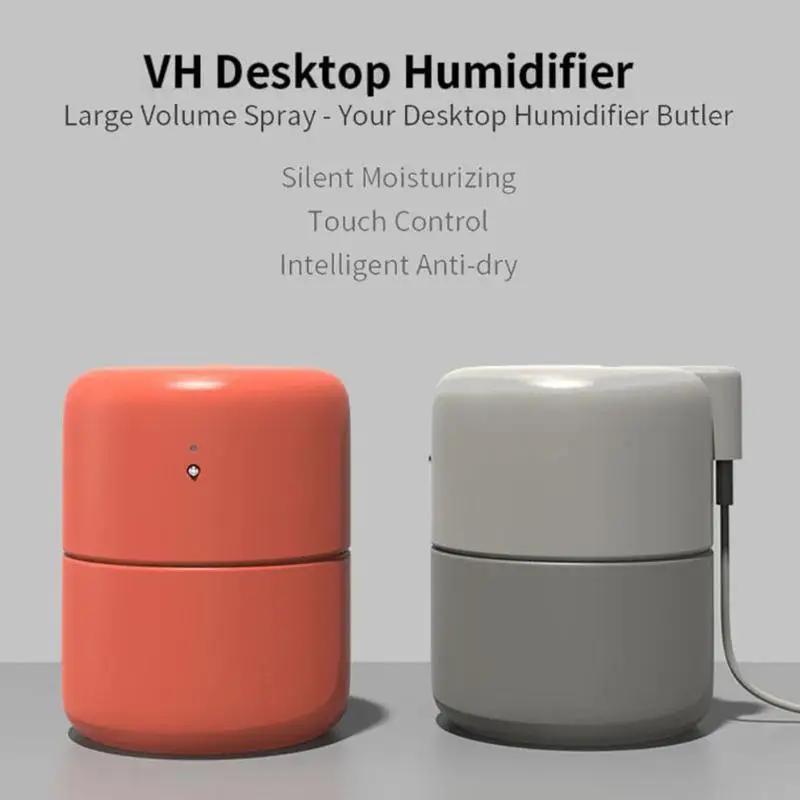Увлажнитель воздуха Xiaomi VH 420 мл Mijia Mini USB, увлажнитель с большим объемом, умный сенсорный переключатель, очиститель воздуха