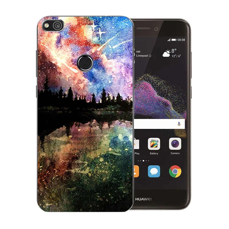 Мягкий ТПУ Телефон чехол для Huawei P8 Lite 2017/Honor 8 Lite/P9 2017/Nova Lite/GR3 2017 звездное небо
