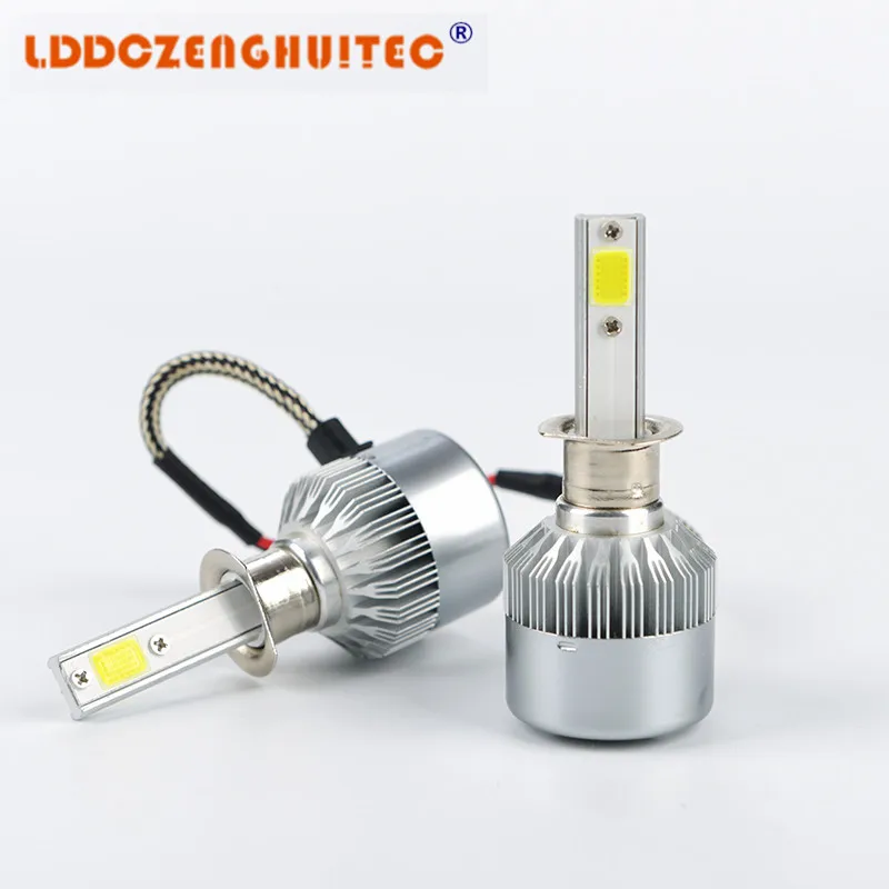 LDDCZENGHUITEC все в одном C6 Автомобильный светодиодный фар H1 H3 H7 H11 H4 H13 9005 9006 880 72 Вт 7600lm