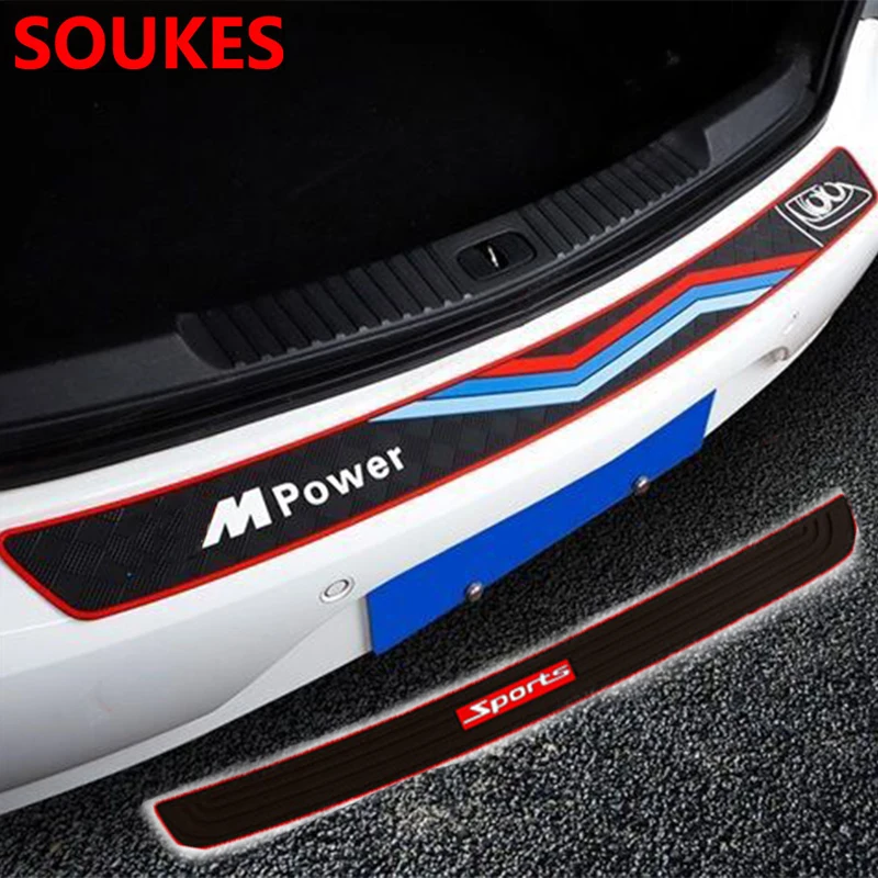 Резиновая наклейка 90 см для защиты заднего бампера Багажника Автомобиля Audi A4 B7 B5