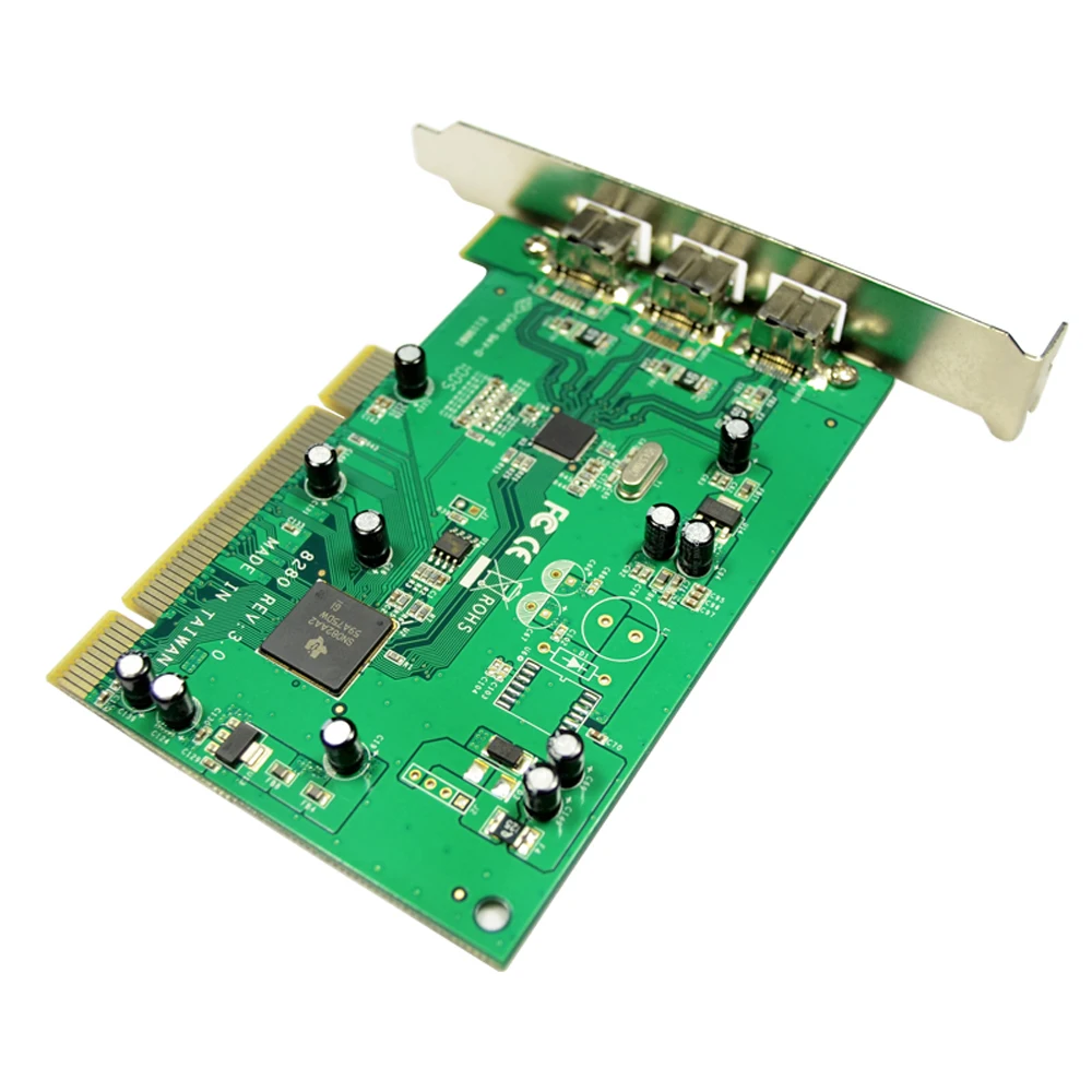 IOCREST 3 порта 1394B порты Firewire PCI контроллер карты 1394 карта TI8280 чипсет win10|pci controller|pci