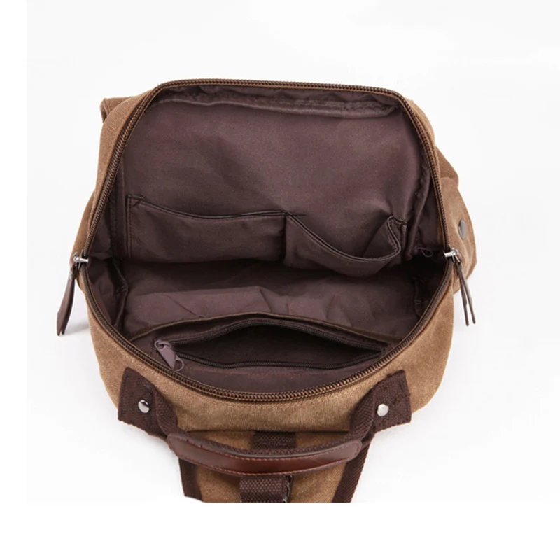 Мужской рюкзак винтажный холщовый для путешествий дизайнерская школьная сумка