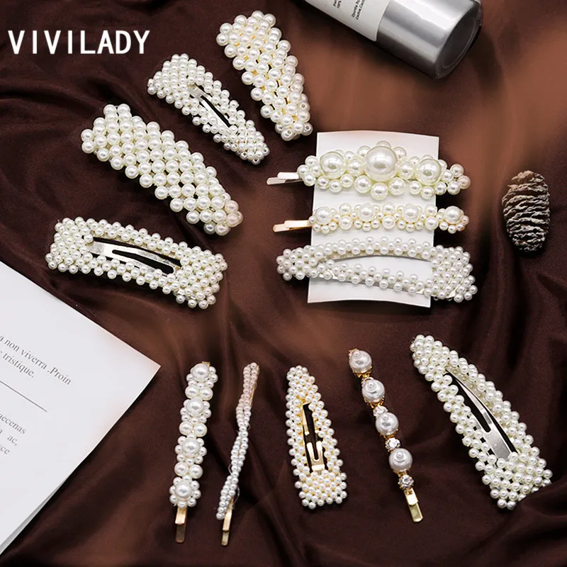 Женская заколка для волос VIVILADY украшение ручной работы с искусственным жемчугом