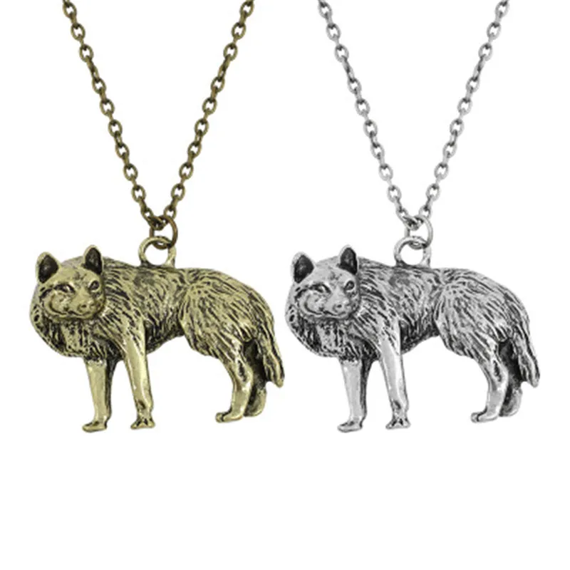 

Новое винтажное ожерелье в стиле ретро с волком, Классическая цепочка с волком, ожерелье с подвеской, длинное ожерелье для женщин