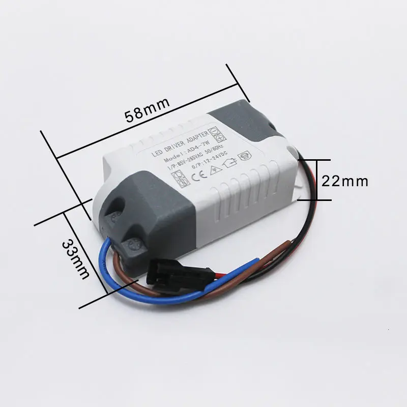 

Free shipping (4-7)x 1W 7x1W Led Driver 4W 5W 6W 7W Lamp Driver Power Supply Lighting Transformer AC85-265V for LED Lights