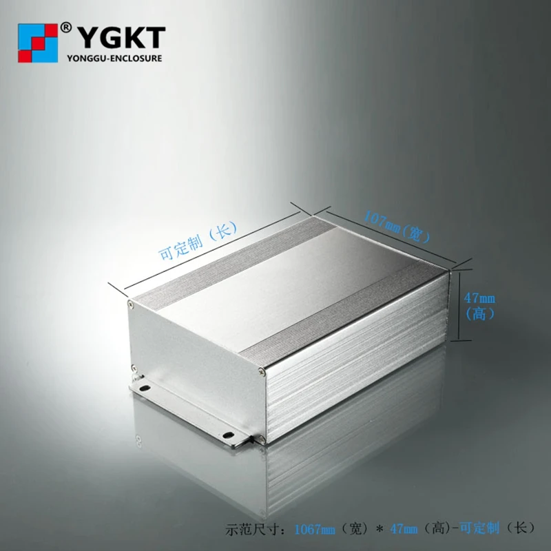 Алюминиевый корпус YGKT 107*47*100/4.21 ''x 1 85'' x 3 93 ''(wxhxl) мм алюминиевый чехол |