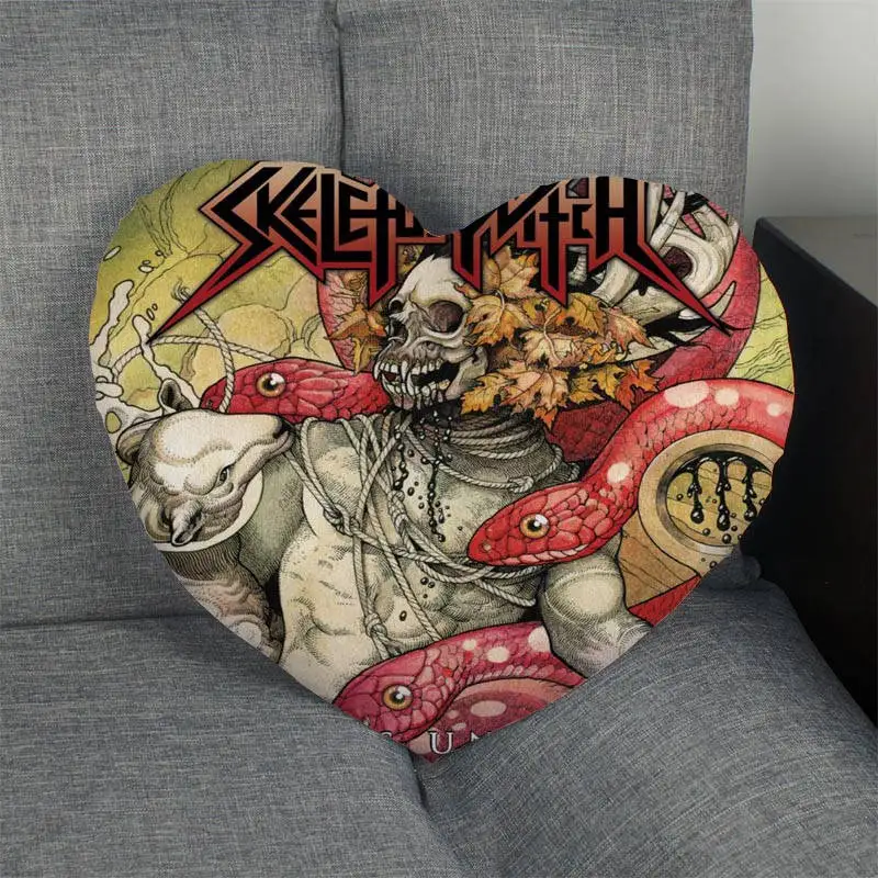 

Изготовленный На Заказ Skeletonwitch сердце Форма Наволочка на заказ застежки-молнии наволочка свадебные туфли для дома или офиса, декоративные 1 ...