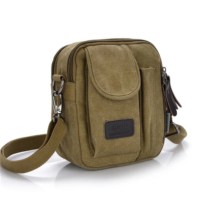 Сумка-мессенджер мужская с верхней ручкой маленькая парусиновая сумочка-тоут