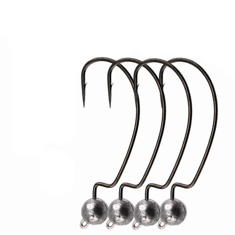 JYJ открытые большие Jig Head 10 шт. 3.5g 5g 7 г крючок с зазубринами Мягкая приманка червь