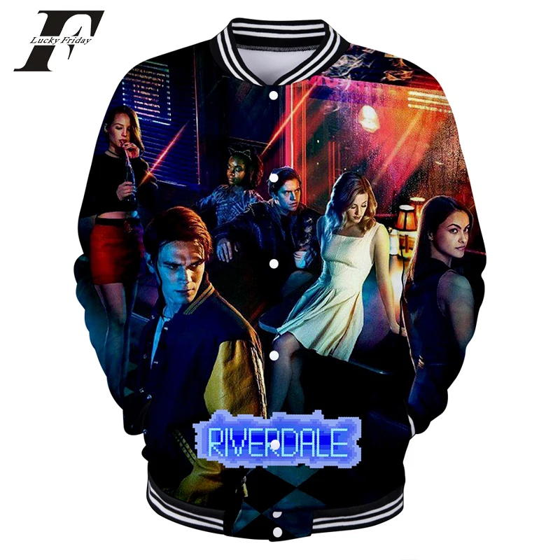 2081 куртка с капюшоном Riverdale бейсбольная 3d бомбер мужская осенне зимняя пальто