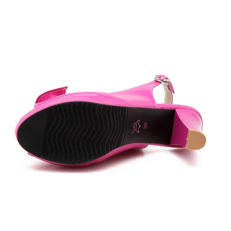 Haoshen/Женские винтажные летние туфли на не сужающимся книзу высоком каблуке с