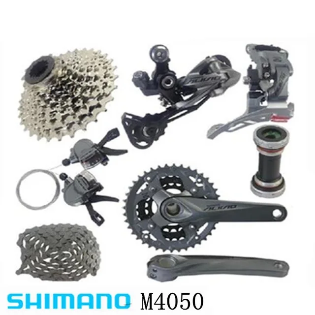 M4050 44T SHIMANO ALIVIO M4000 M4050 T4060 3x9S 27S Скорость MTB велосипедный комплект с гидравлическим дисковым тормозом интегрированный - Цвет: M4050 44T