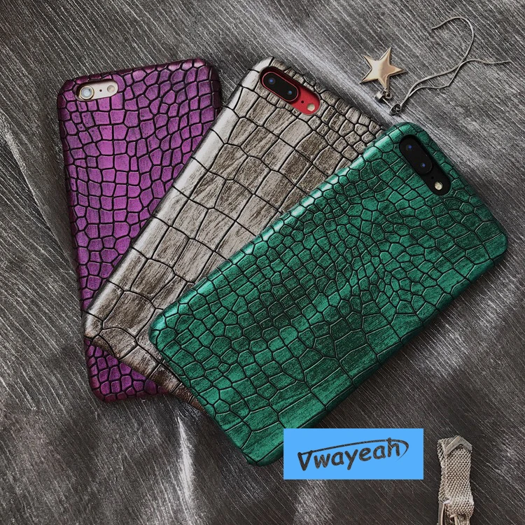 Для iPhone 6 S 7 Plus красочные Аллигатор узор из мягкой искусственной кожи + PC Croco
