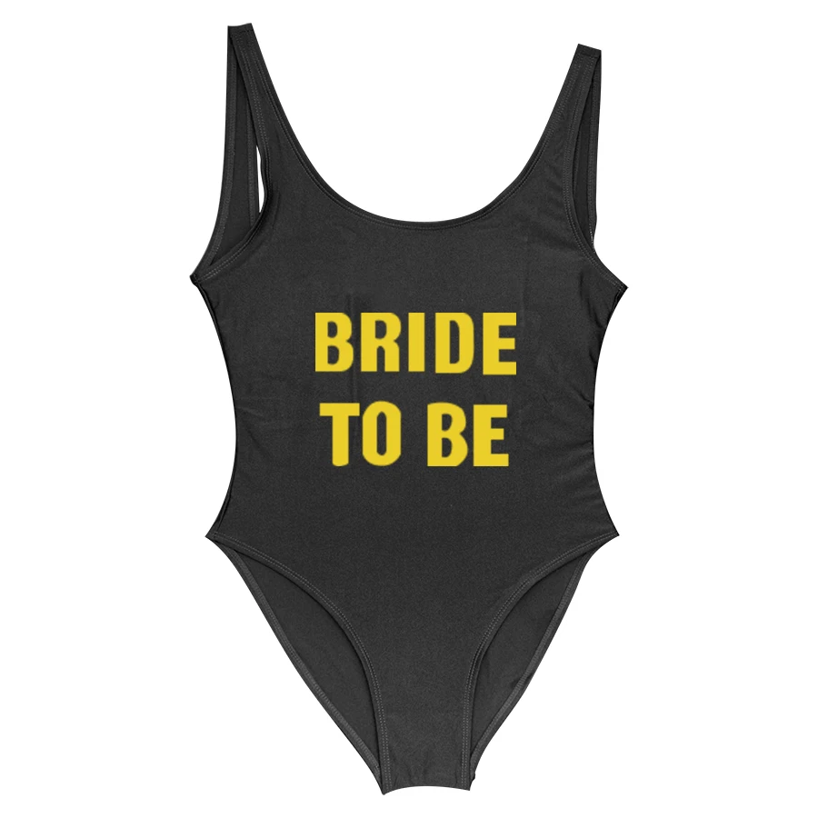 Пикантная одежда для плавания BRIDE TO Be с золотыми надписями Цельный купальник