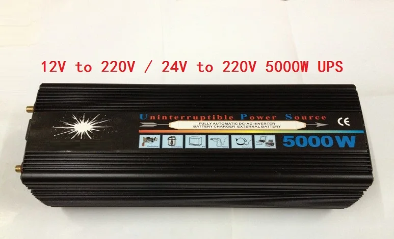 5KW Модифицированная синусоида 5000 Вт UPS DC24V для AC110V 60 Гц Мощность инвертор с
