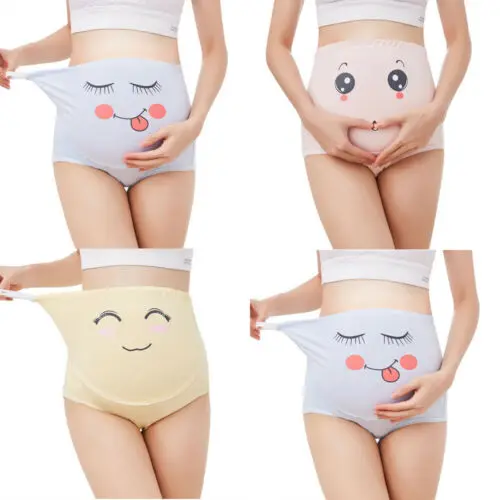 2019 Female Cartoon Pregnancy Maternity Panties Adjustable Pregnant Soft High-waist Briefs Women's Underwear |