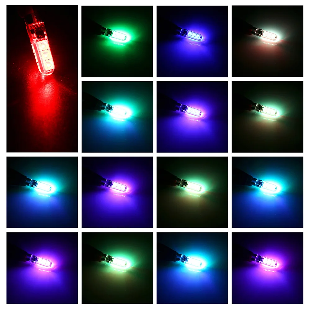 Светодиодная RGB сигнальная лампа T10 для чтения с пультом дистанционного