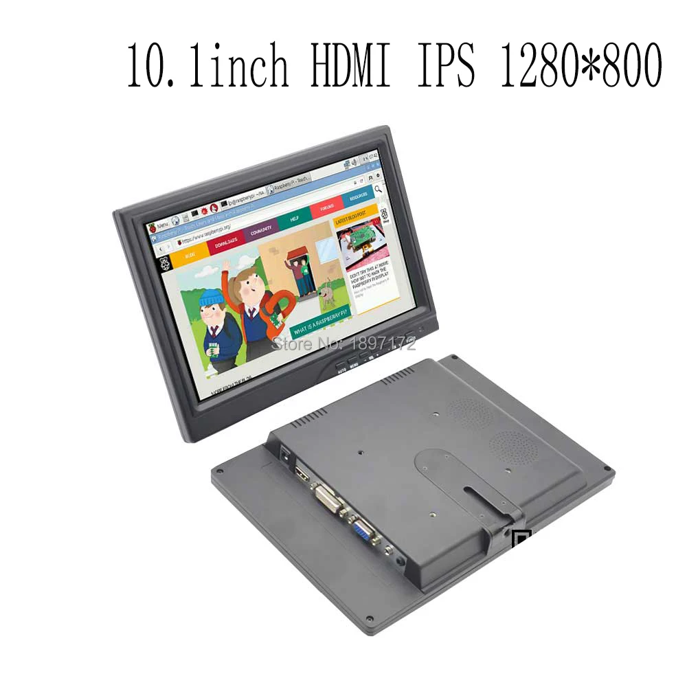 Raspberry Pi 10,1 дюймов lcd 2B/3B+/4B zero WH PS4 xbox WIN10 ips HDMI дисплей 1280*800