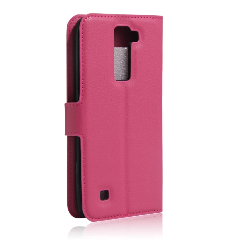 Новый чехол-книжка из искусственной кожи личи для LG K8 K350N K7 X210DS K10 K420N с отделениями