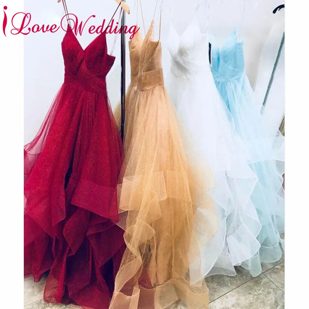 

ILoveWedding 2020 Новое поступление вино красное платье для выпускного бала сшитое оборками сексуальные тонкие элегантные длинные платья для выпу...