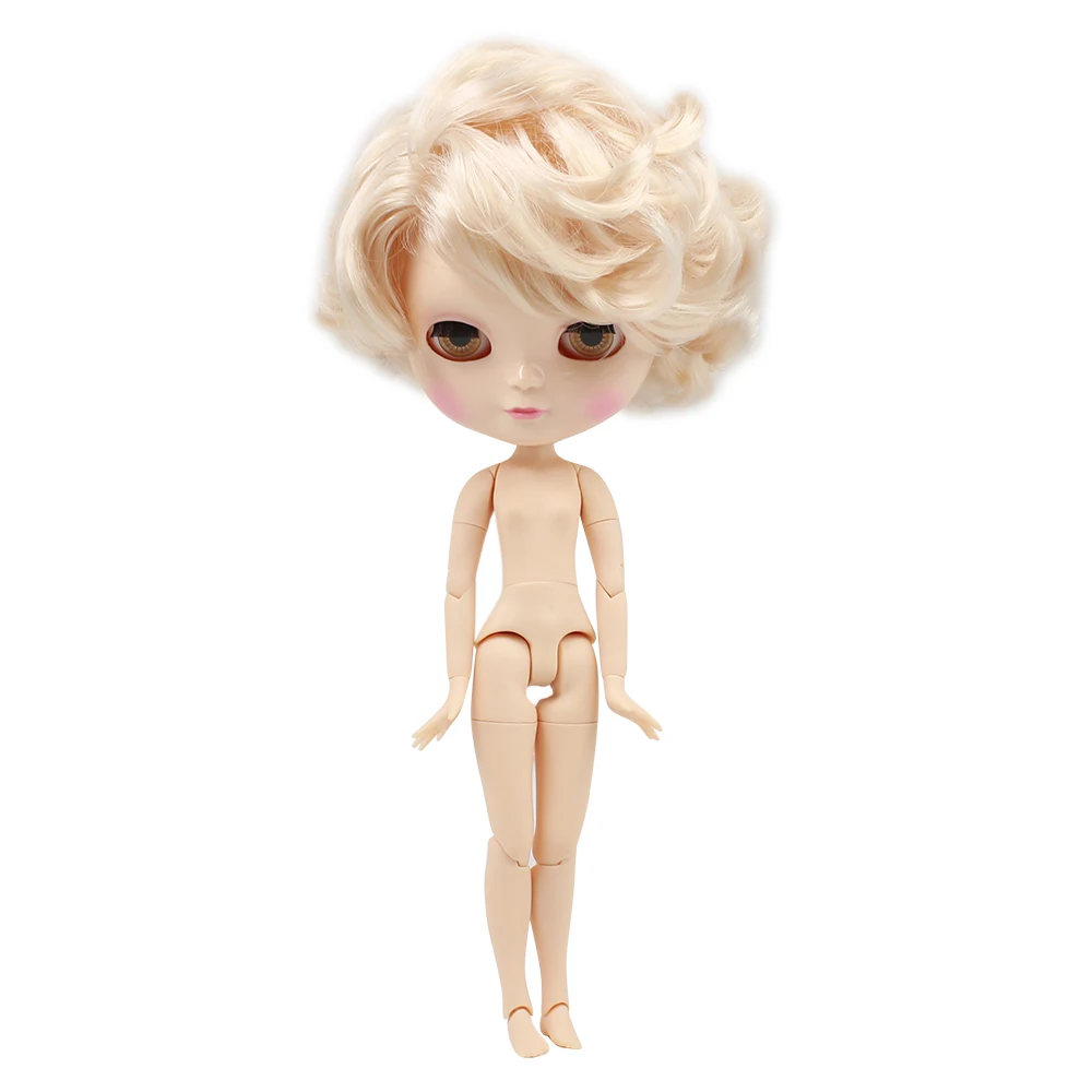 Куклы Blyth Joint № 3139 Короткие вьющиеся белые волосы с челкой регулируемые глаза 4