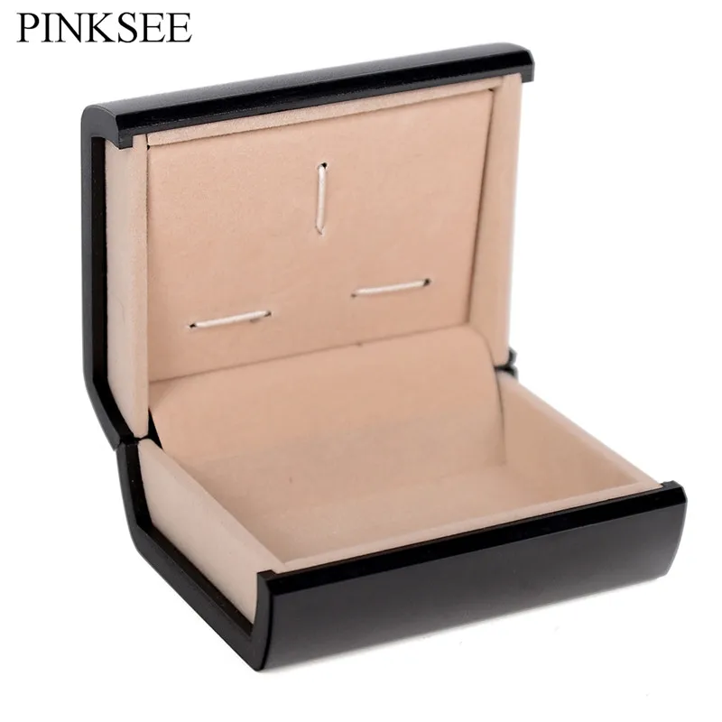 PINKSEE High-grade Black Cufflinks Flannel Interior Box For Men Women Casual Packaging &amp Display Fashion Jewelry Holder | Украшения и