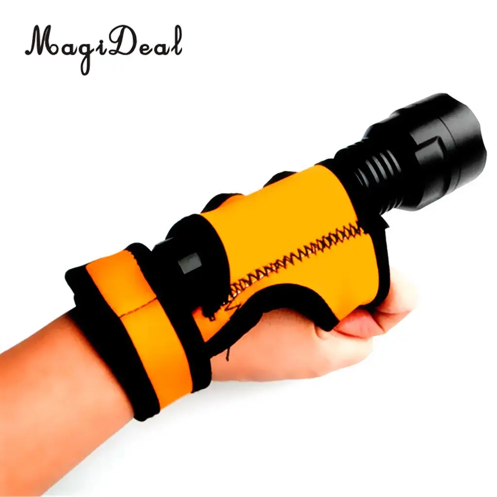 MagiDeal 3 мм неопрен Hand Free Flash светильник держатель перчатки для дайвинга подводный