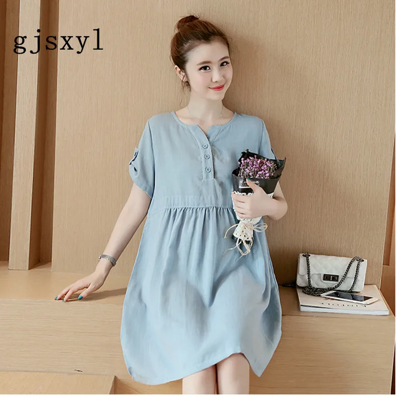 Платье для грудного вскармливания летнее комфортное платье с круглым вырезом