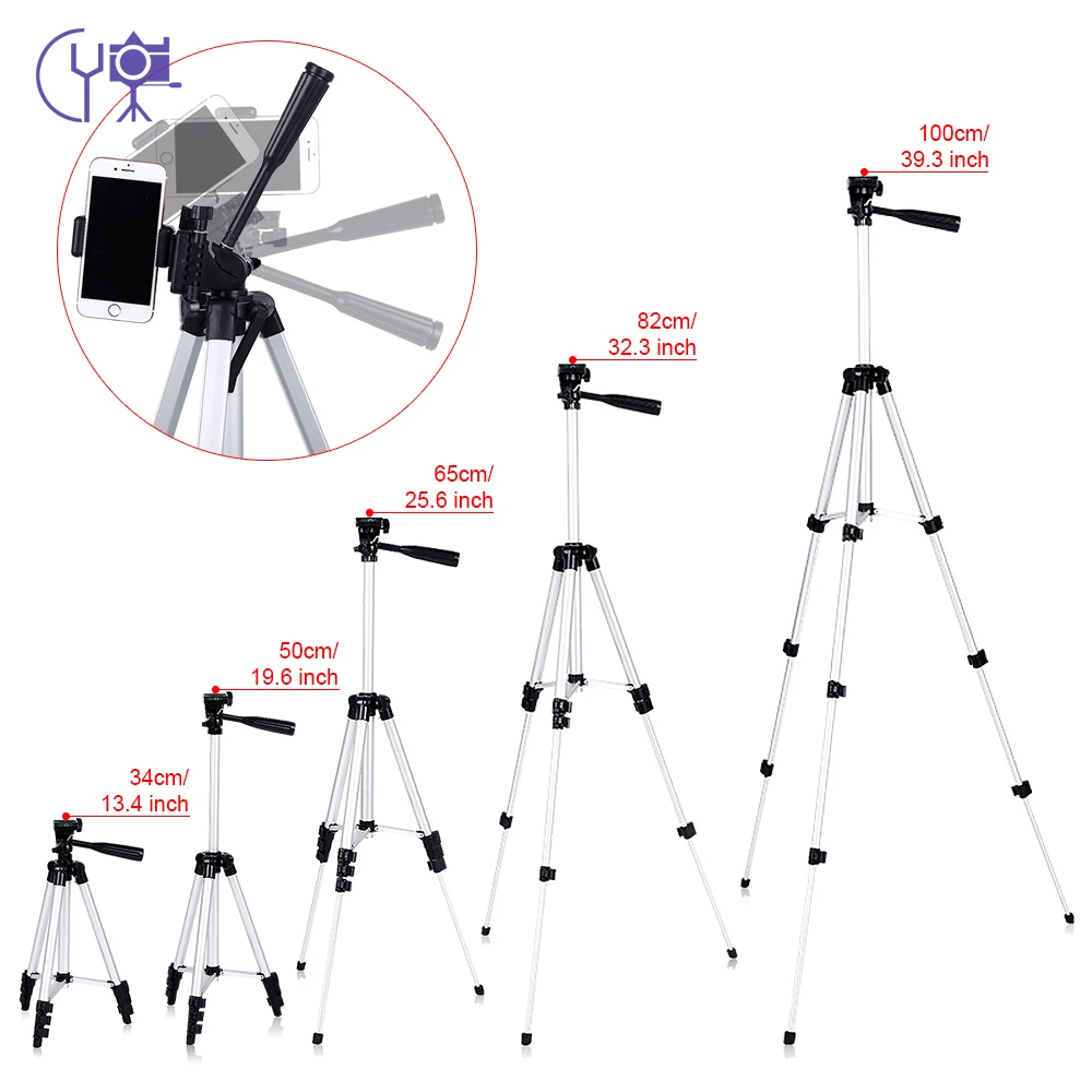 

CY 1 шт. профессиональный штатив, универсальный портативный штатив для цифровой камеры, видеокамеры, легкий алюминиевый штатив для Canon, Nikon, Sony