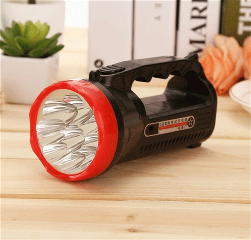 9LED hand-held flashlight led rechargeable spotlight hunting portable charging outdoor camping field lantern searchlight | Лампы и