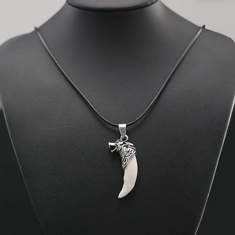 Модное ожерелье Brave Man wolf tooth с подвеской для мальчика винтажные волчьи клыки из