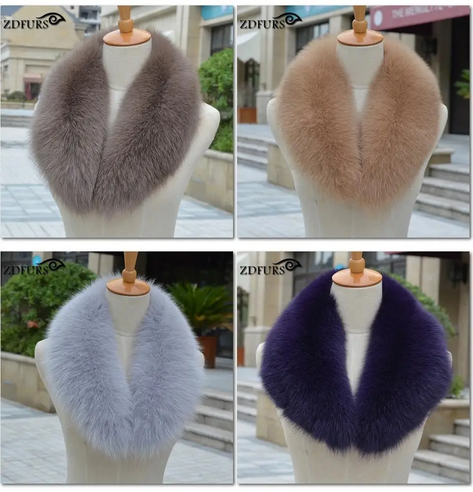 ZDFURS* меховой воротник из натурального Лисьего меха, женские накидки, болеро, шейный теплый жакет, меховой воротник, палантин из натурального Лисьего меха, шарфы