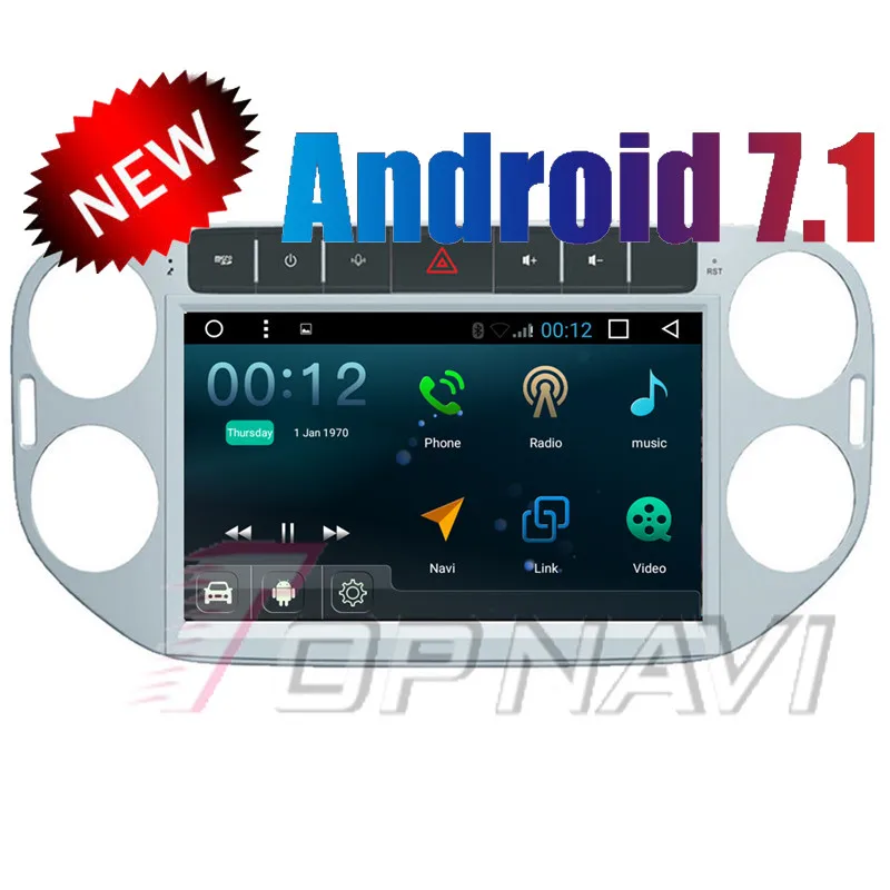 Автомобильный GPS навигатор Topnavi 10 1 дюйма 1024*600 четырехъядерный процессор Android 7
