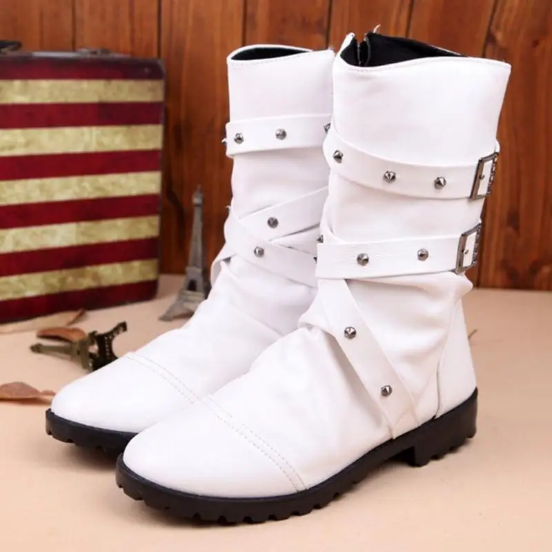 Chilazuban Fashion Men Short Boots British Style Autumn Winter Motorcycle Side Zipper Trend Buckle Size 39-44 | Обувь