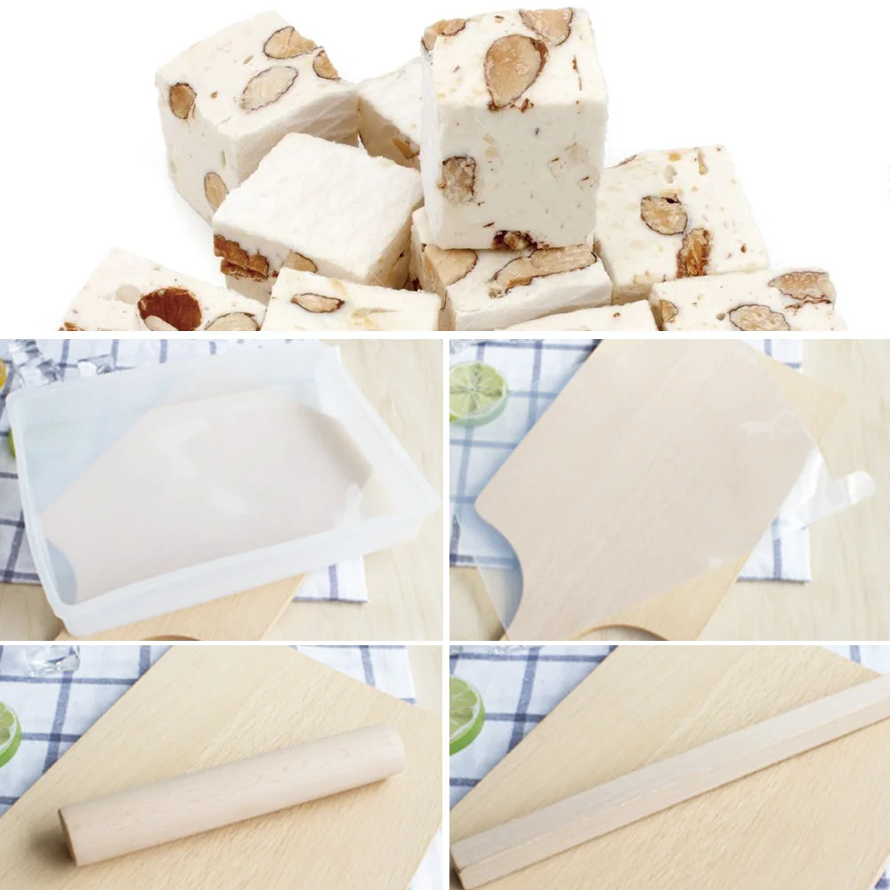4 шт./компл. DIY Форма для нуги силиконовые формы не-Противоскользящий коврик деревянные плоские Roll нуга Шоколад Плесень Rooling контакты выпечки Кондитерские инструменты
