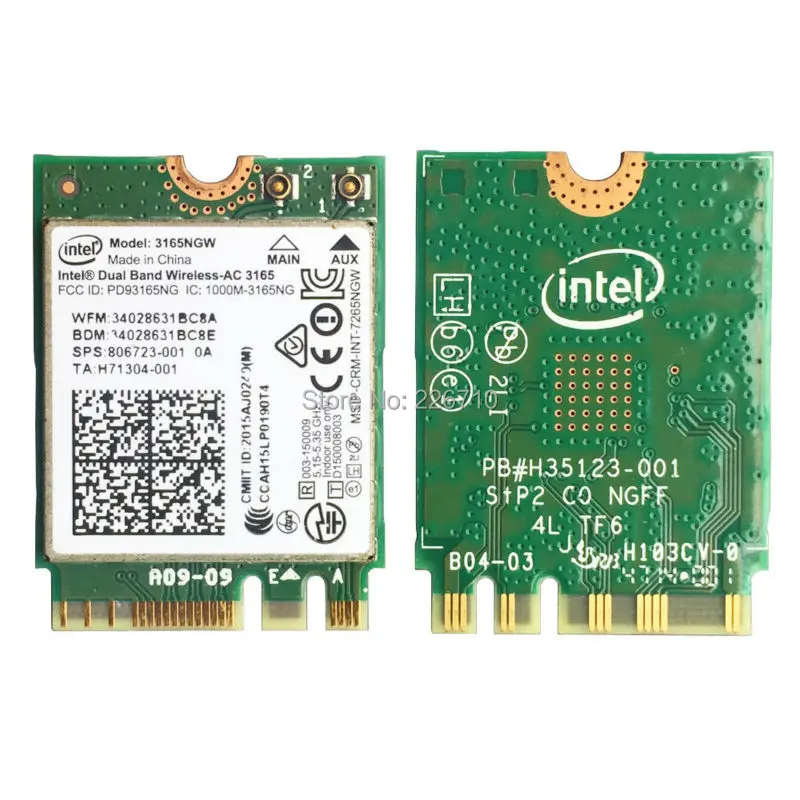 3165NGW Wi Fi Bluetooth BT 4 0 NGFF 802.11ac WLAN карта intel Wireless AC 3165 433m SPS:806723 001 для HP ProBook 11 G1 3165AC|wifi