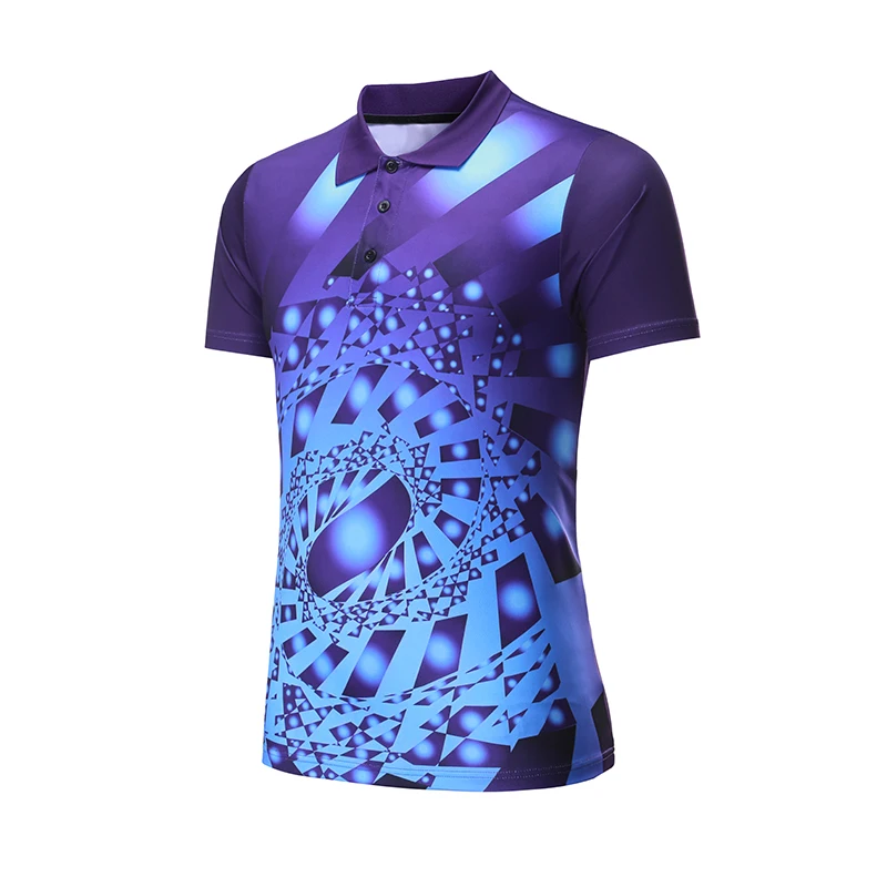 Новая быстросохнущая футболка для бадминтона рубашки Мужская теннисная рубашка