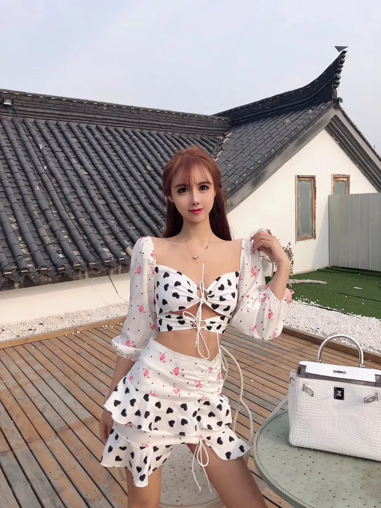 2019 женское летнее сексуальное пляжное платье в горошек с длинным рукавом| |