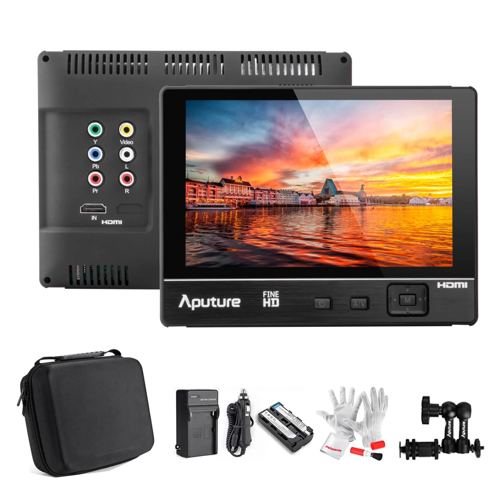 Feelworld FW760 7 дюймов ips Full HD 1920x1200 поддержка 4 K на поле камеры монитор с 2200mA батарея комплект 1200:1 Контрастность 450cd/m2