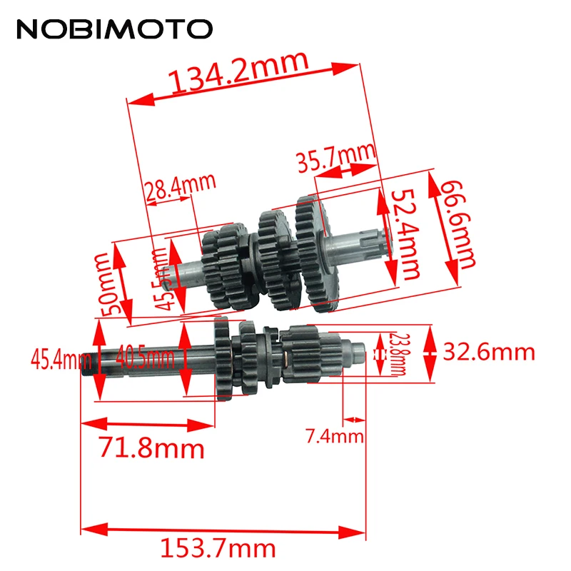 Мотокросс 160cc главный вал счетчика вала четвертая передача передач коробка для