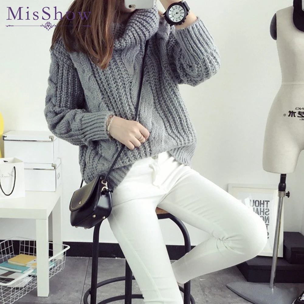 в наличии Женские свитера Толстые теплые водолазка женская 2018 Зимние женщины