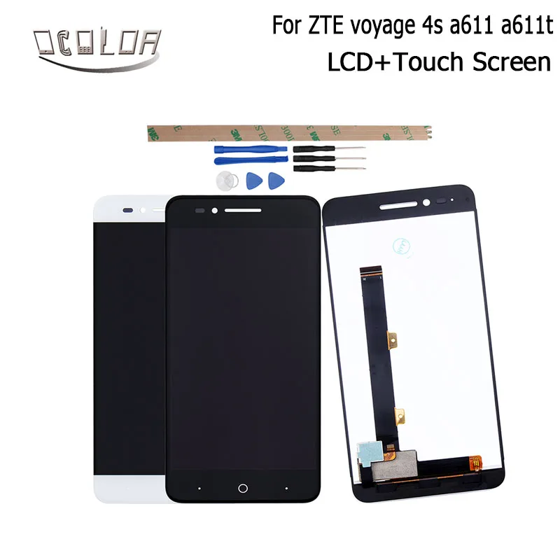 ocolor For ZTE voyage 4S A611 A611T LCD Display and Touch Screen +Tools Mobile Phone Accessories | Мобильные телефоны и