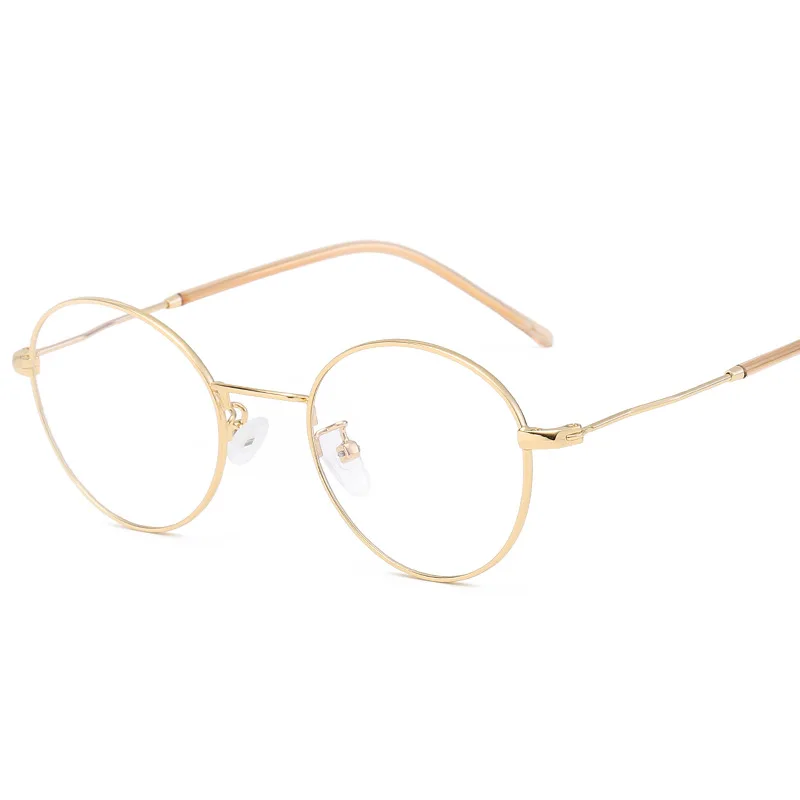 Оправа для очков женщин винтажные очки зрения круглые оправа плоские