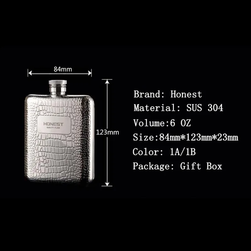 FX-6OZ, супер качество, нержавеющая сталь 304, фляга, набор, фляга для вина, фляга 6 унций, с подарочной коробкой и одной воронкой