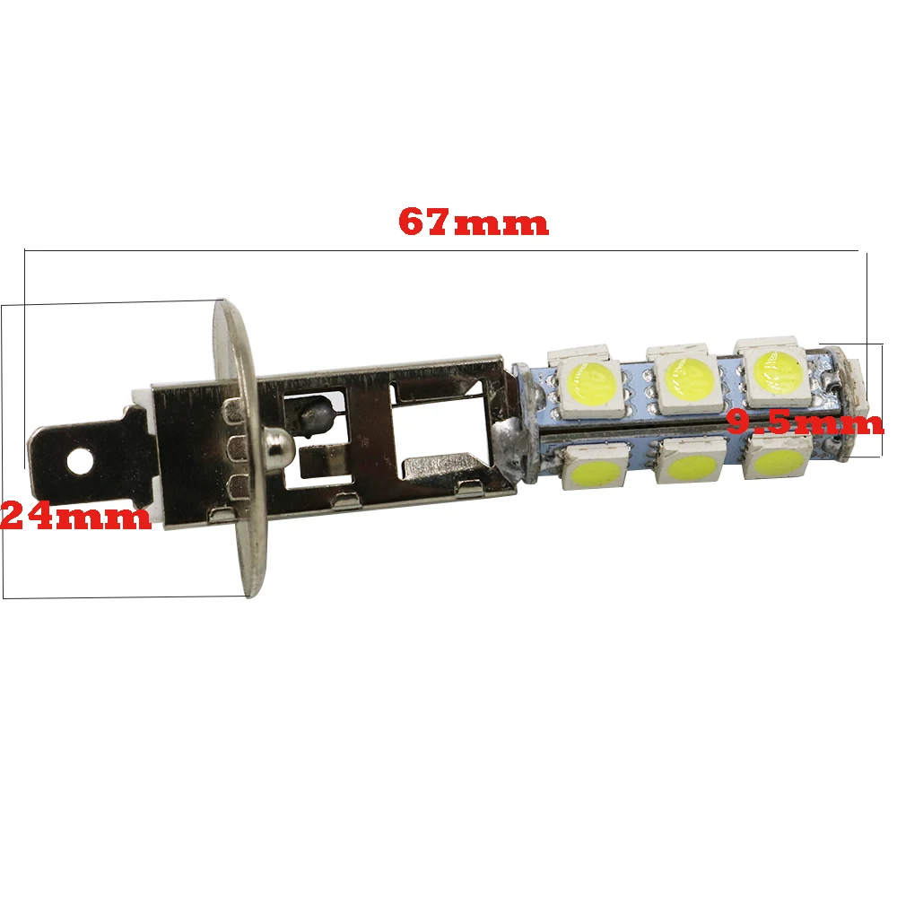 YSY 10 шт. H1 H3 5050 13SMD LED DC12V Автомобильная противотуманная фара светодиодные лампы DRL